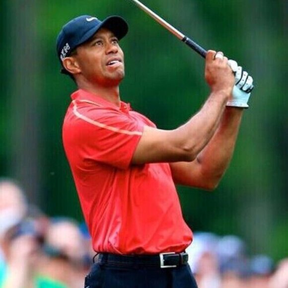 Nike Tiger Woods Ombre Glow Golf Polo Shirt in Red Size 2XL - Picture 7 of 7